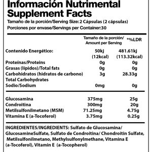 Glucosamina-Condroitina-informacion-nutrimental