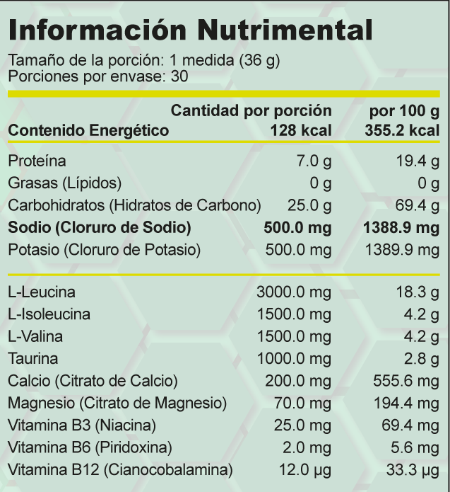 INTAKE Carbohidratos Aminoacidos Electrolitos 1.1kg - Image 2