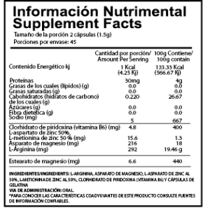 ZMA-informacion-nutrimental
