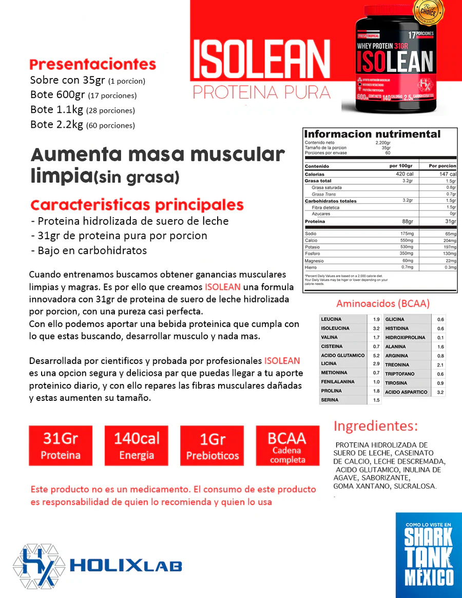 Isolean-informacion-nutrimental
